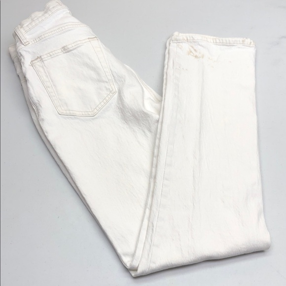 ABERCROMBIE & FITCH WHITE 90s ULTRA HIGH-RISE STRAIGHT JEANS 2/26x31 ⭐️ - Picture 3 of 14